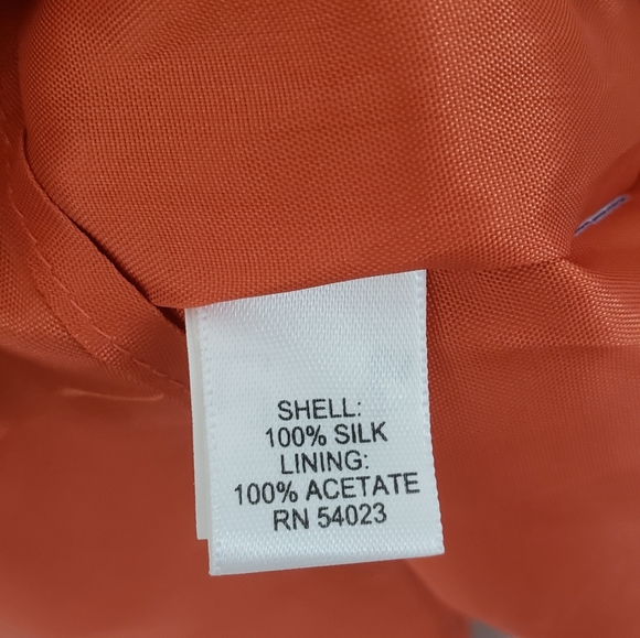 Burnt Orange Ikat silk dress by Banana - Picture 7 of 7